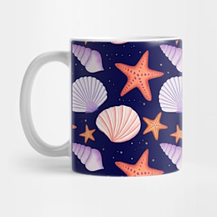 Sea Life Pattern: Dreaming at the beach Mug